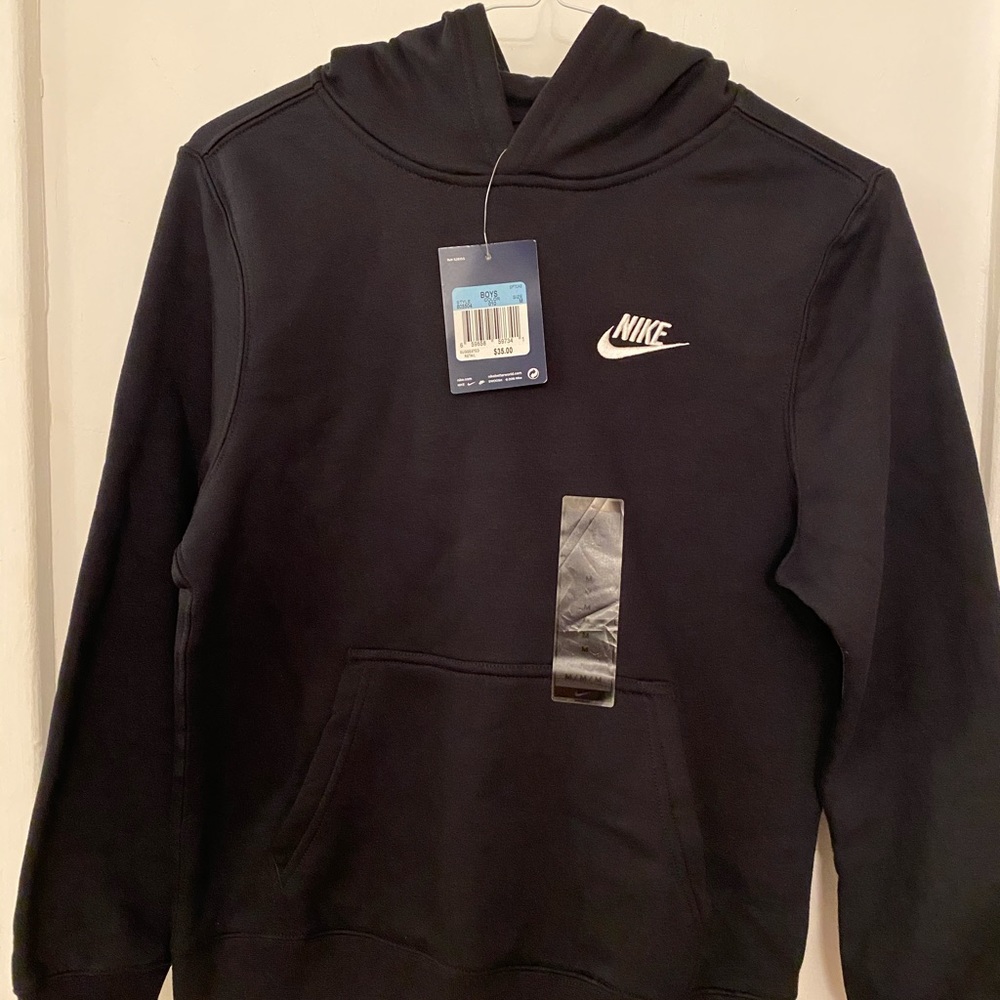Boys Black Nike Hoodie (Medium)